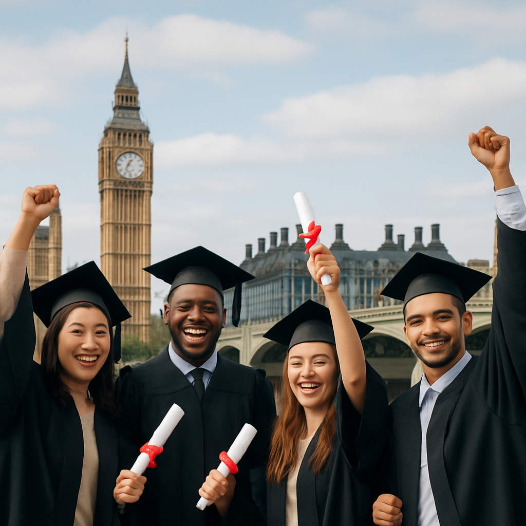 International graduates celebrating