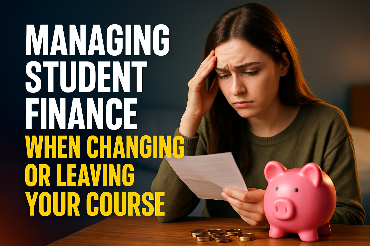 Managing Student Finance When Changing or Leaving Your Course
